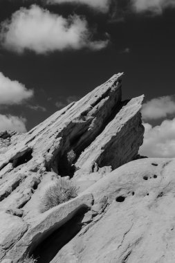 Vasquez rocks doğal alan park siyah beyaz