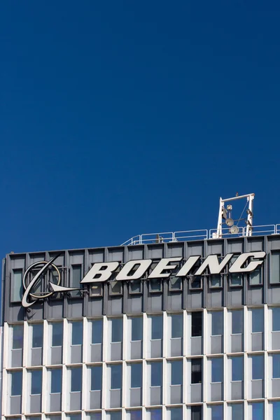 Zakład produkcyjny Boeing i Logo — Zdjęcie stockowe