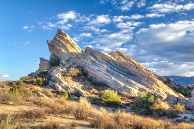 Vasquez Rocks geç öğleden sonra görünümünü