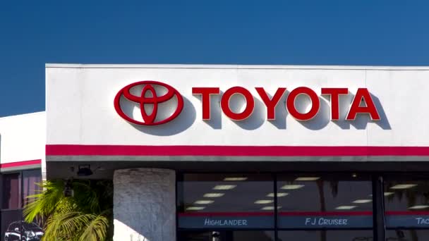 Toyota Automobile Dealership Sign — Stock Video