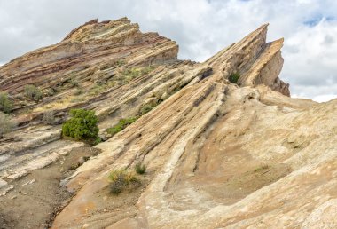 Vasquez Rocks doğal alan Park yağmurdan sonra
