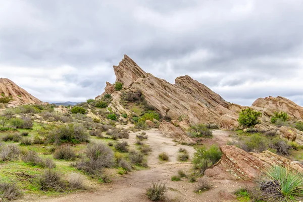 Vasquez Rocks přírodní oblast Park po dešti — Stock fotografie