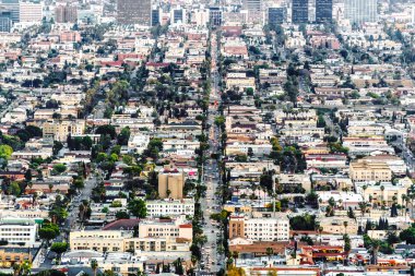Los Angeles şehir manzarası alacakaranlıkta