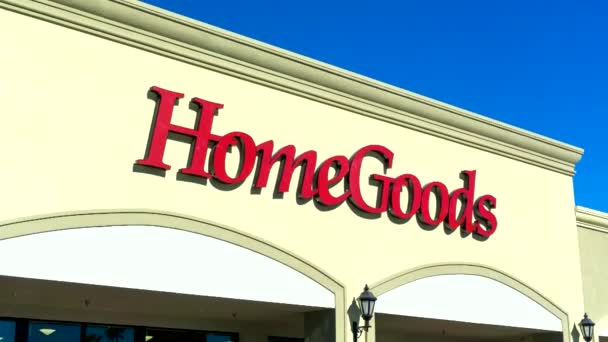 Homegoods perakende mağaza dış — Stok video