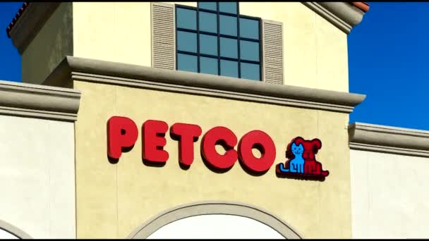 Widok zewnętrzny Petco sklep — Wideo stockowe