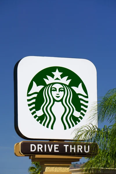 Starbucks Coffee shop sign — Stock Photo, Image