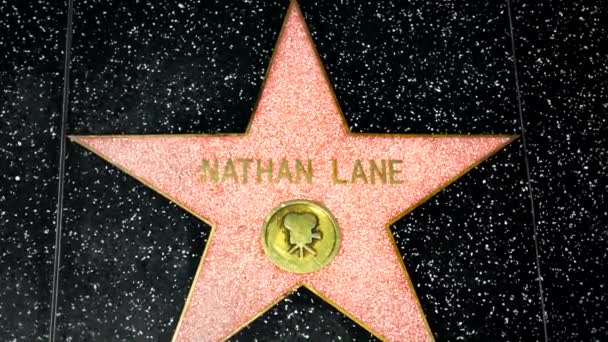 Nathan Lane Star on the Hollywood Walk of Fame — Stock Video