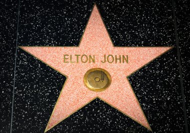 Elton John Star on the Hollywood Walk of Fame clipart