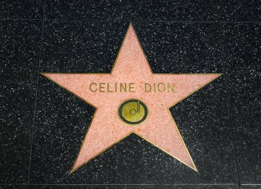 Celine Dion Star on the Hollywood Walk of Fame clipart