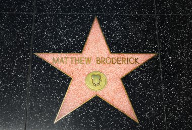 Mathew Broderick yıldızı Hollywood Walk of Fame