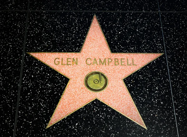 Glen Campbell Star en el Paseo de la Fama de Hollywood — Foto de Stock