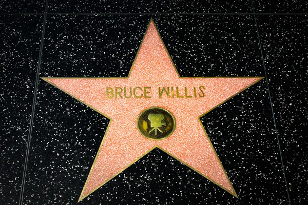 Bruce Willis Star di Hollywood Walk of Fame — Stok Foto