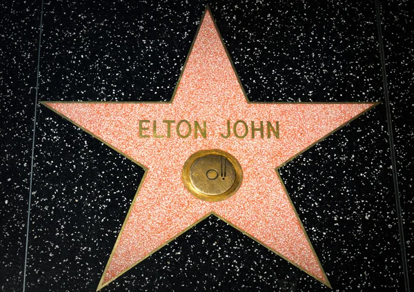 Elton John csillagot kapott a hollywoodi Walk of Fame — Stock Fotó