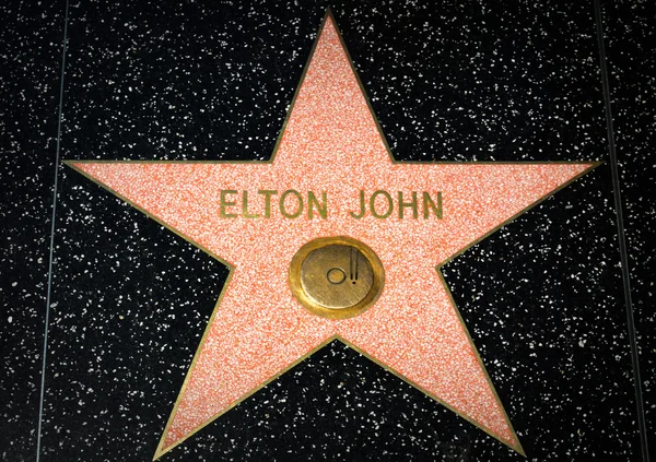 Elton John αστέρι για το Hollywood Walk of Fame — Φωτογραφία Αρχείου