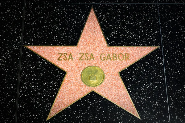 Zsa Zsa Gabor Star en el Paseo de la Fama de Hollywood — Foto de Stock