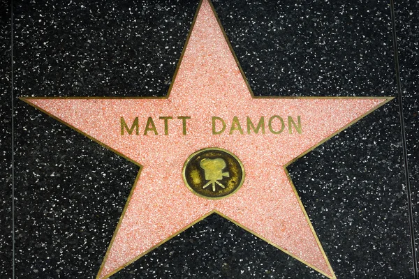 Звезда Мэтта Деймона на голливудской дорожке славы — стоковое фото