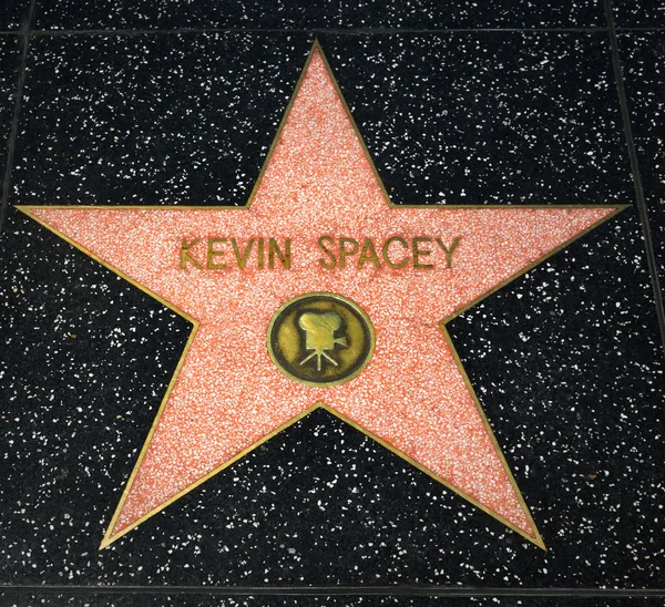 Kevin Spacey hvězdu na Hollywoodském chodníku slávy — Stock fotografie