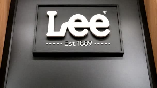 Lee Jeans teken en Logo — Stockvideo