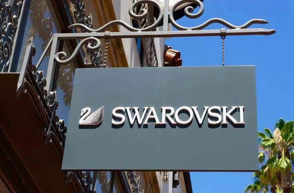 Sklep Swarovski i znak — Zdjęcie stockowe