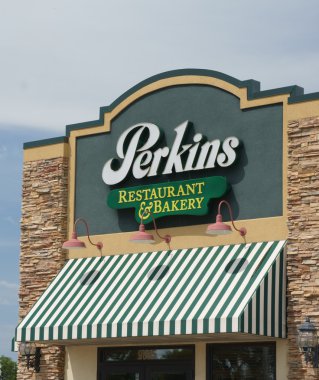 Perkins Restaurant and Bakery Exterior and Logo clipart