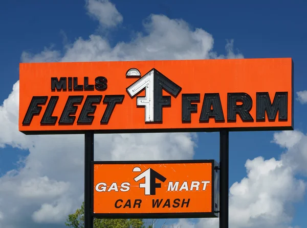 Mills flotta Farm jele és logó — Stock Fotó
