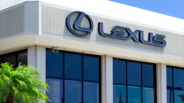 Lexus Automobile Dealership and Logo — Stock Video