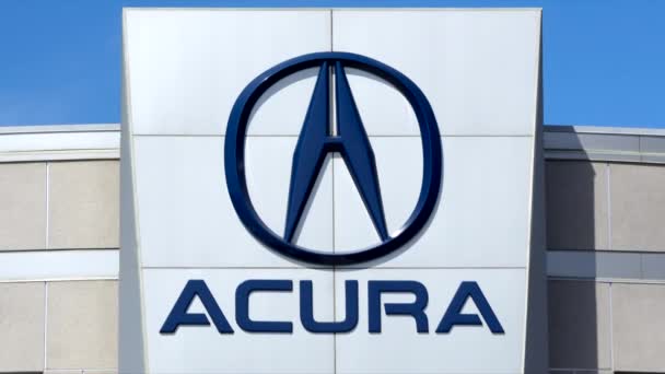 Acura automobilových dealerství znak a Logo — Stock video