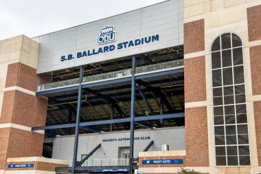 Norfolk, VA, ABD, 28 Ekim 2025: S.B. Eski Dominion Üniversitesi kampüsündeki Ballard Stadyumu.