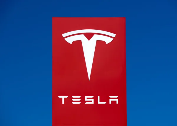 stock image Tesla Motors Automobile Dealership