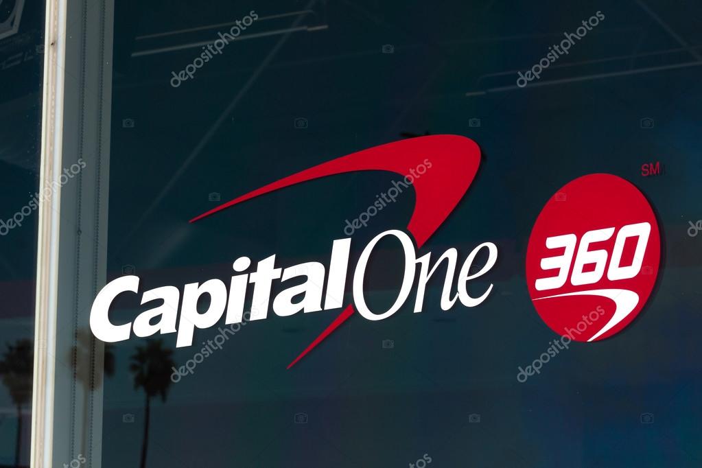 LOS ANGELES, CA/USA - NOVEMBER 11, 2015: Capital One 360 bank exterior and logo. Capital One Financial Corporation is an American bank holding company.
