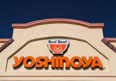 Yoshinoya sığır eti kase Restoran dış ve işareti.