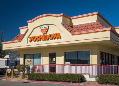 Yoshinoya sığır eti kase Restoran dış ve işareti.