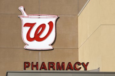 Walgreens'e perakende mağaza dış ve logosu