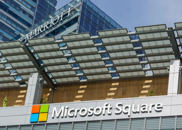 Microsoft Square Logo op L.A. Live — Stockfoto