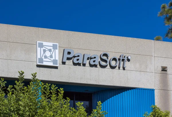 ParaSoft Sede Exterior y Logo — Foto de Stock