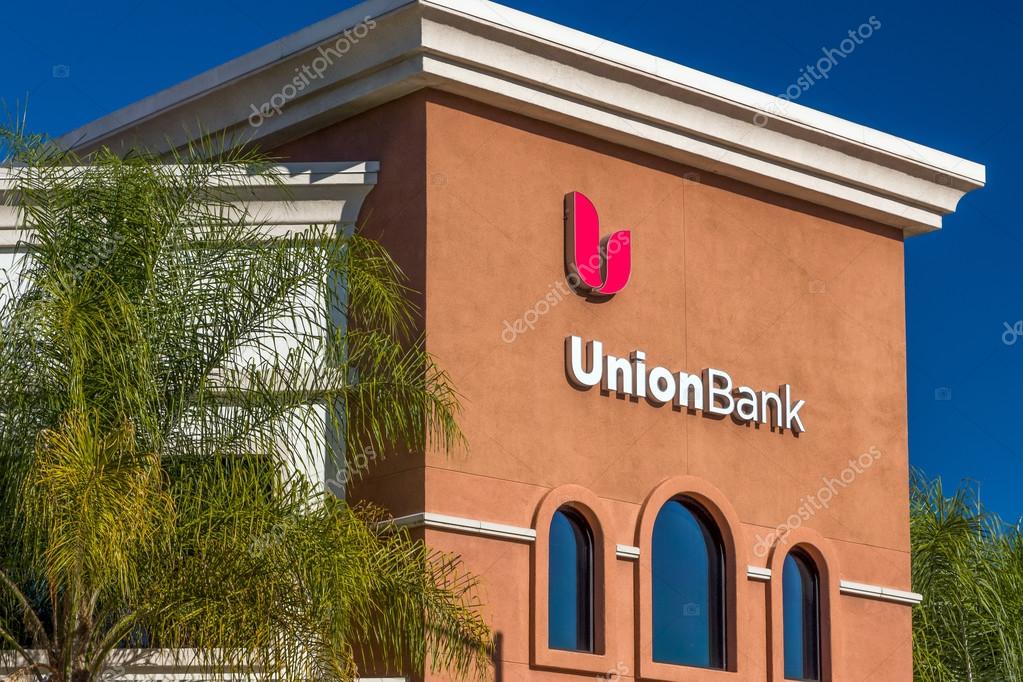 ARCADIA, CA/USA - NOVEMBER 22, 2015: Original UnionBank exterior and logo. UnionBank is abank with branches in California, Washington and Oregon.