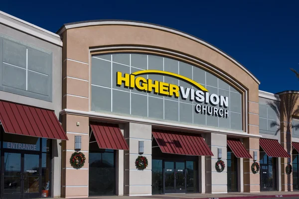 Higher Vision Church Exterior and Logo — Stock Photo, Image