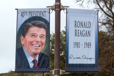 Ronald Reagan afiş Reagan Kütüphanesi'nde