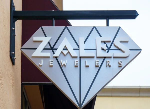 Zales Joalheiros Sinal exterior e logotipo — Fotografia de Stock