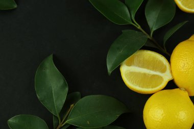 Yapraklı limon grubu, arka planda izole