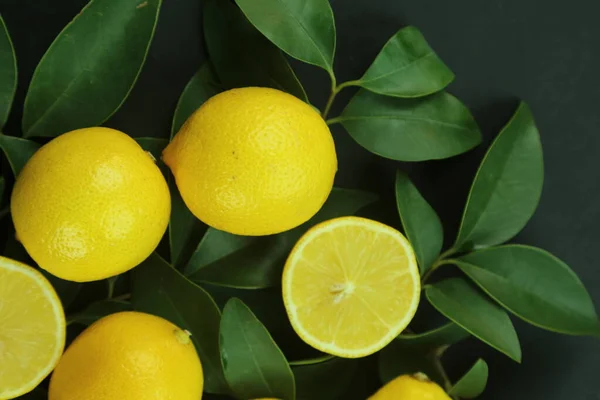 Yapraklı limon grubu, arka planda izole