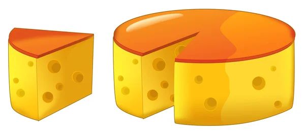 Cartoon cheese - isolated — Stock Photo, Image