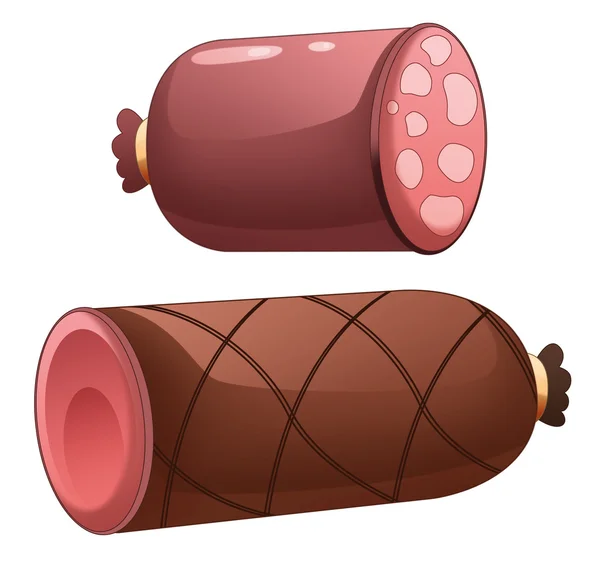 Cartoon sausage - isolated — Stock Photo, Image