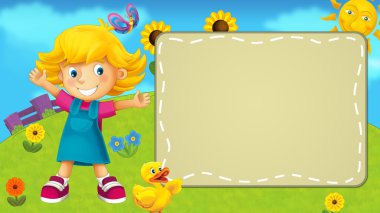 Doğa sahne olan bir çocuk - çerçeve