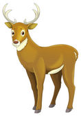 Kreslených zvířat - jelen - izolované - ilustrace pro děti