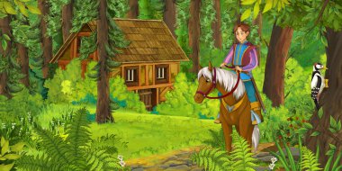 Beyaz ata - Prens ya da Kral sürme karikatür asilzade