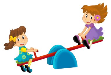 Çizgi film çocuk üzerinde izole bir bahçesi toy-