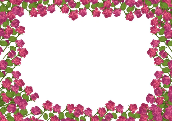 Cartoon frame with roses - isolated — Stock Photo, Image