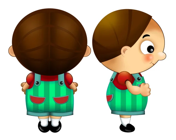 Personagem de desenhos animados - menino - isolado — Fotografia de Stock