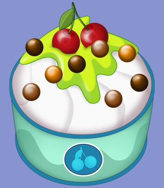 İzole karikatür tatlı-